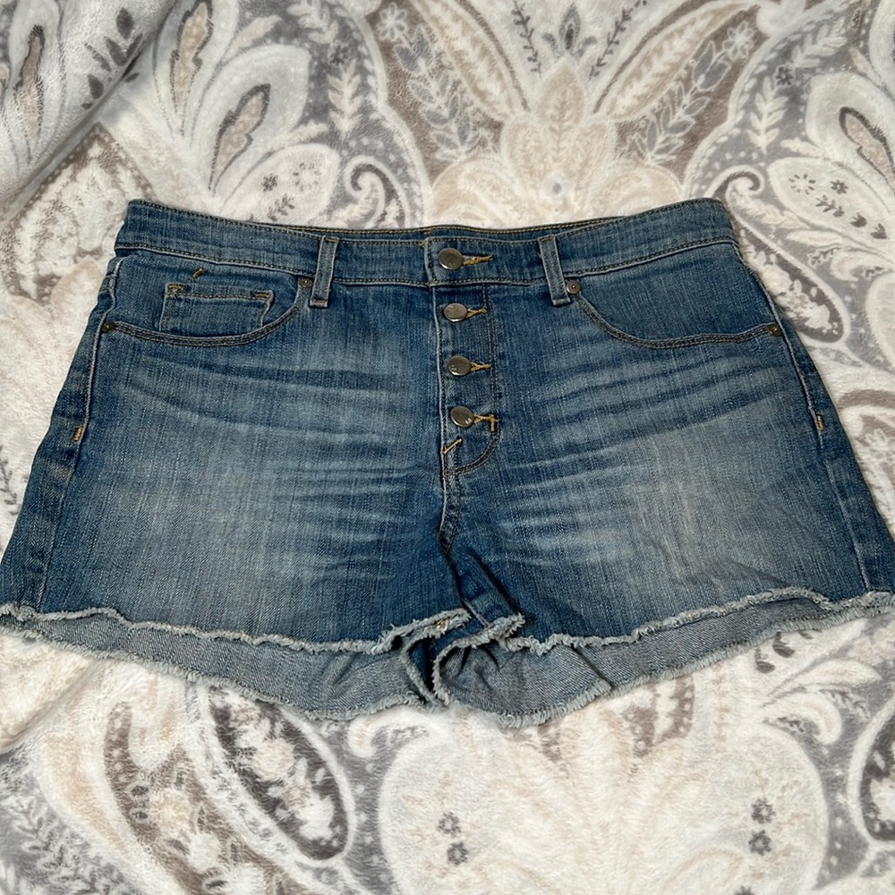 High rise jeans shorts